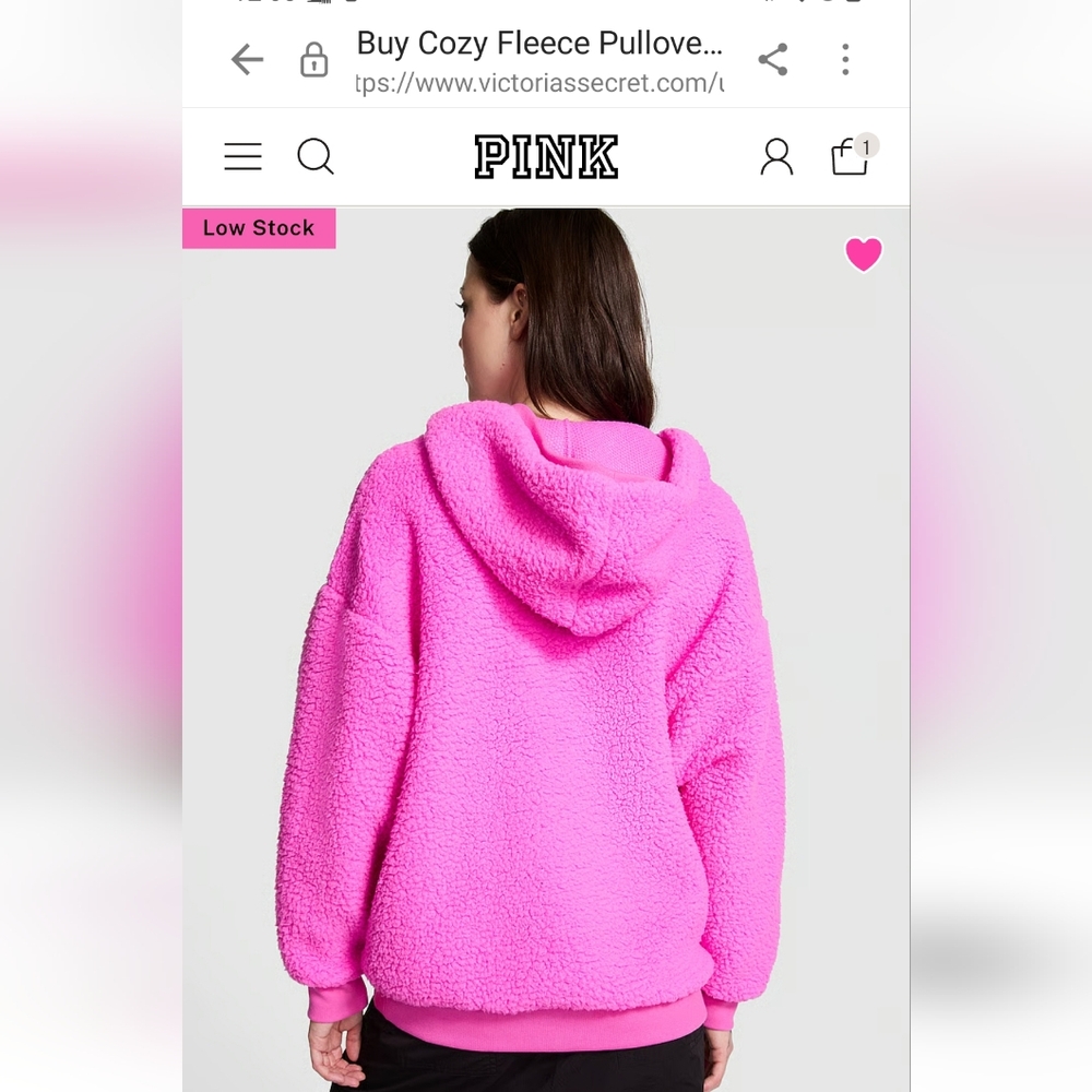 Victoria's Secret Pink Pullover Hoodie L New - Picture 8 of 15